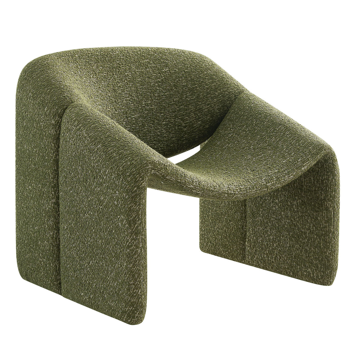 Vivi Looped Textural Fabric Curved Arm Accent Chair by Modway