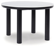 Signature Design by Ashley® Xandrum - Black - Round Dining Room Table | Meri Furniture