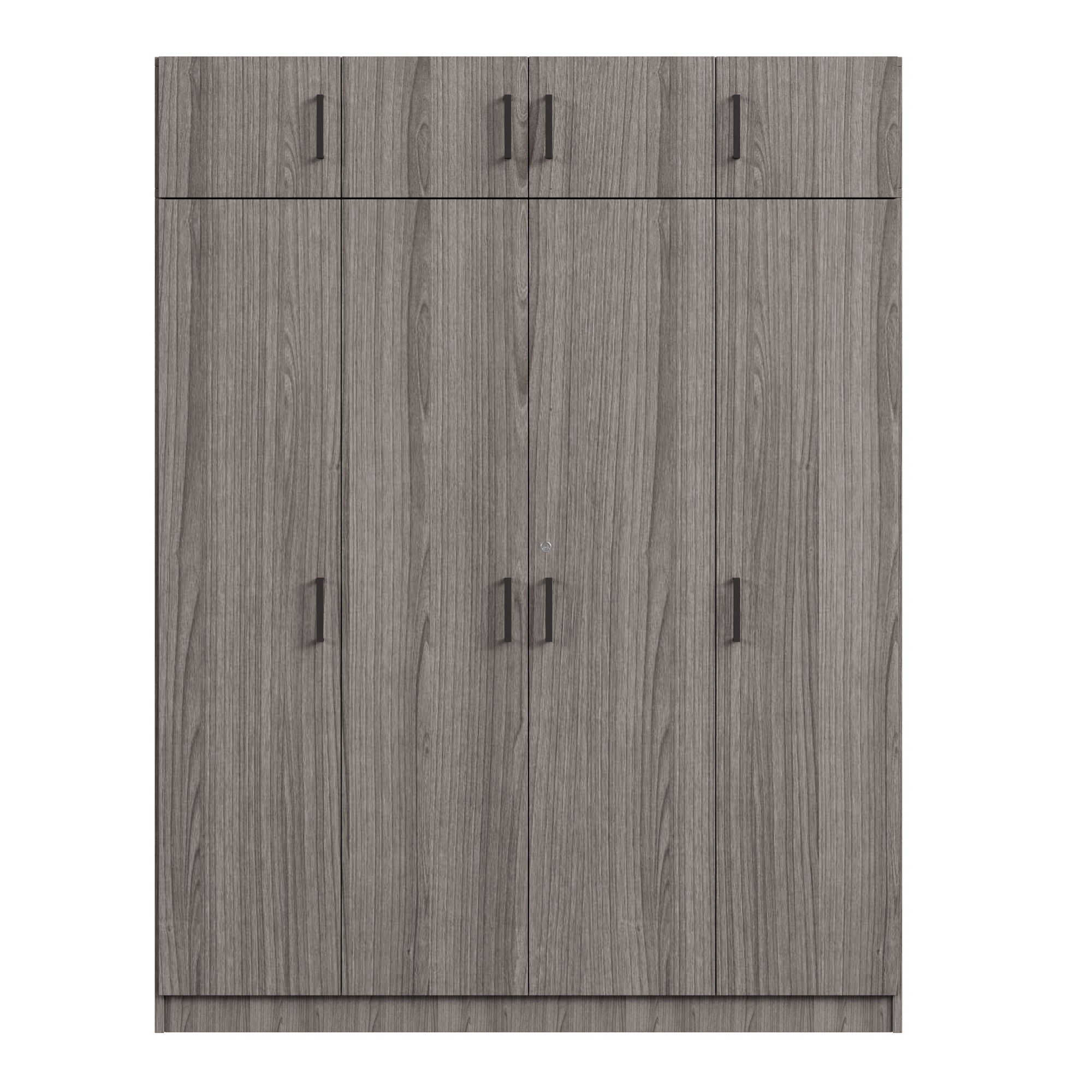 Contemporary 4 Door Wardrobe With 1 Drawer And Top Cabinet
