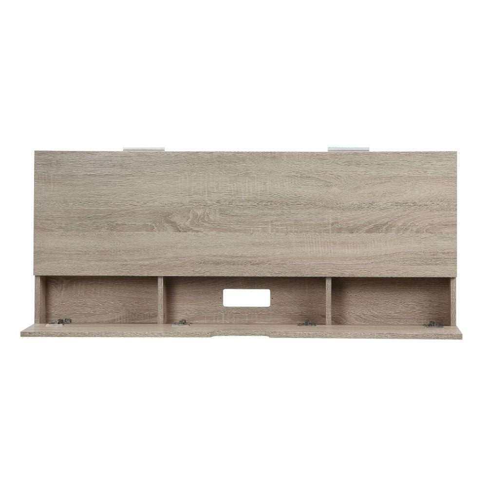 ACME Yaseen - Desk - Natural & Nickel | Meri Furniture