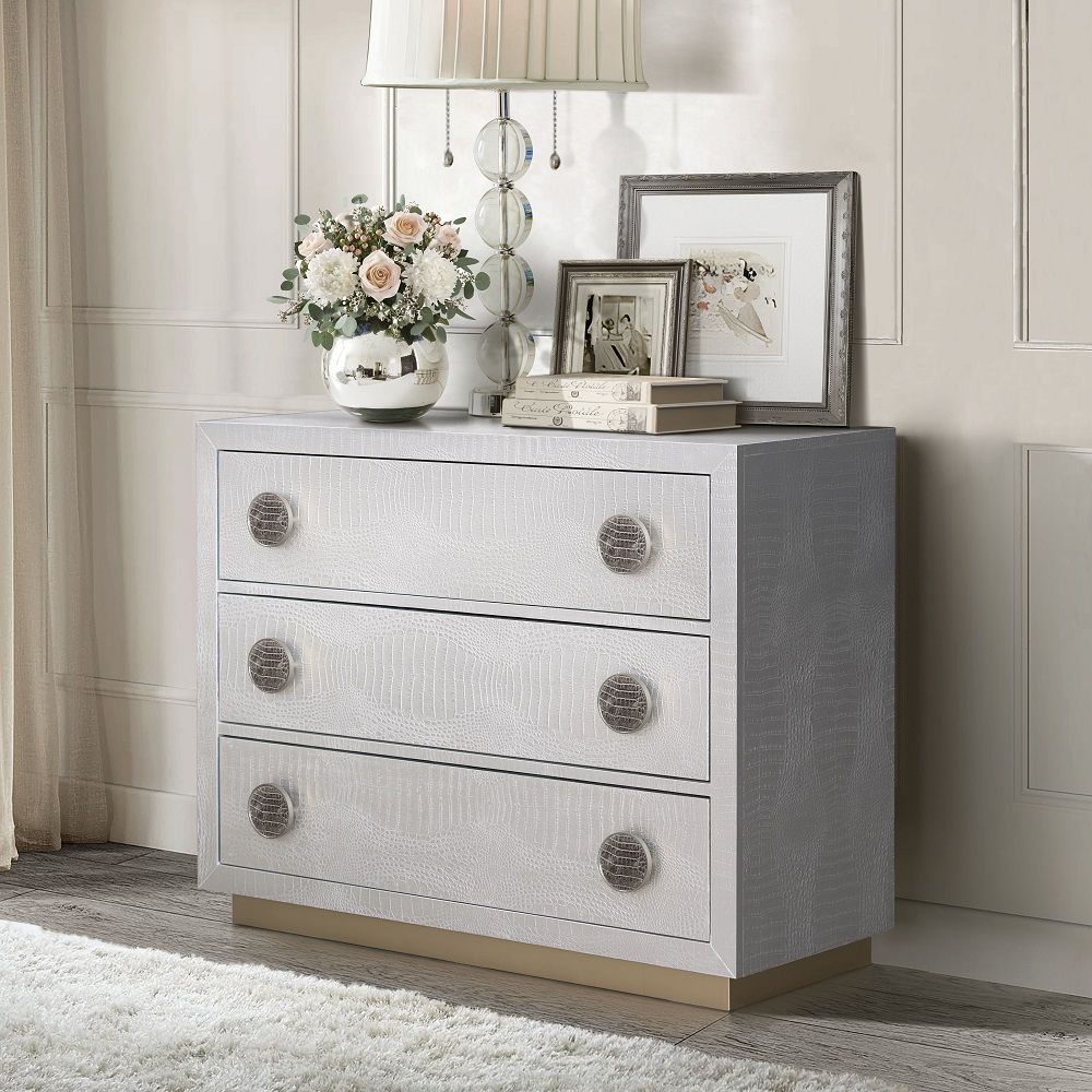 ACME Anpu - Console Cabinet - Silver | Meri Furniture