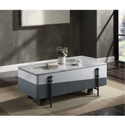 ACME Wilkins - Coffee Table With Lift Top - Gray & White High | Meri Furniture
