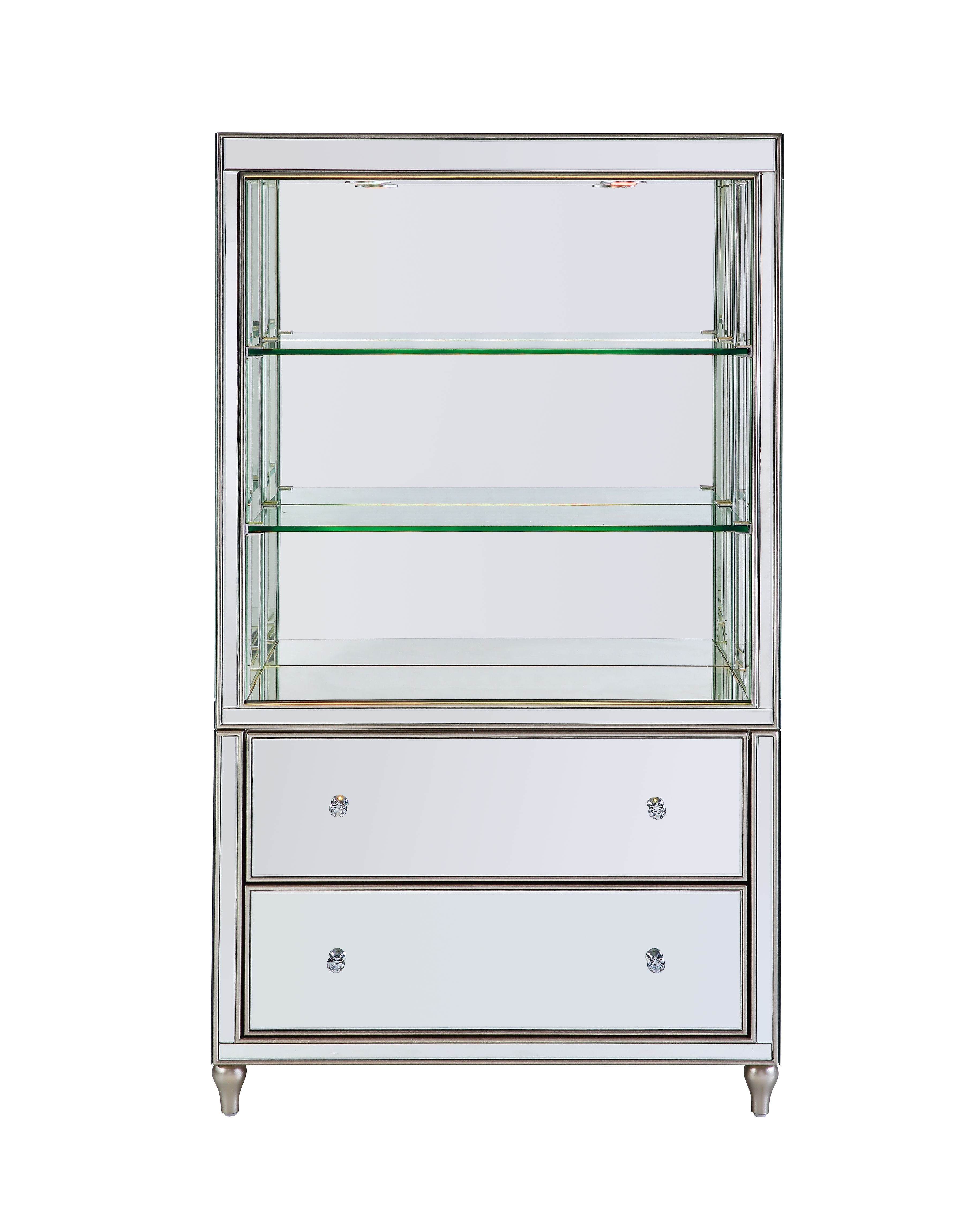 ACME Persis - Bookshelf - Led & Mirrored | Meri Furniture
