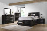 Briana - Wood Storage Bookcase Bed