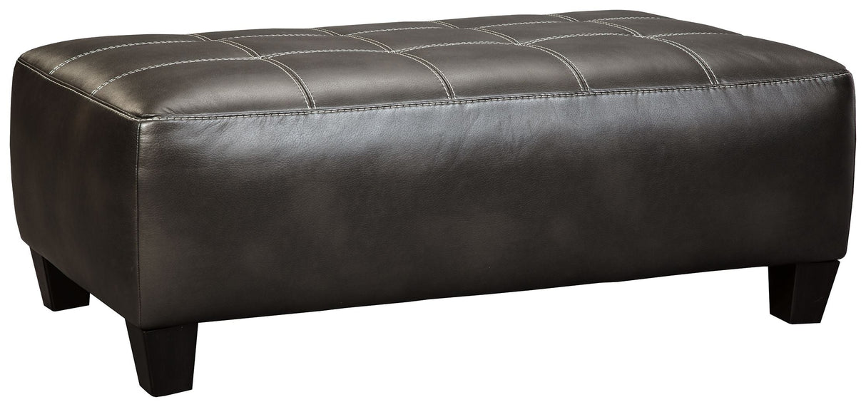 Ashley Furniture Nokomis - Charcoal - Oversized Accent Ottoman | Meri Furniture