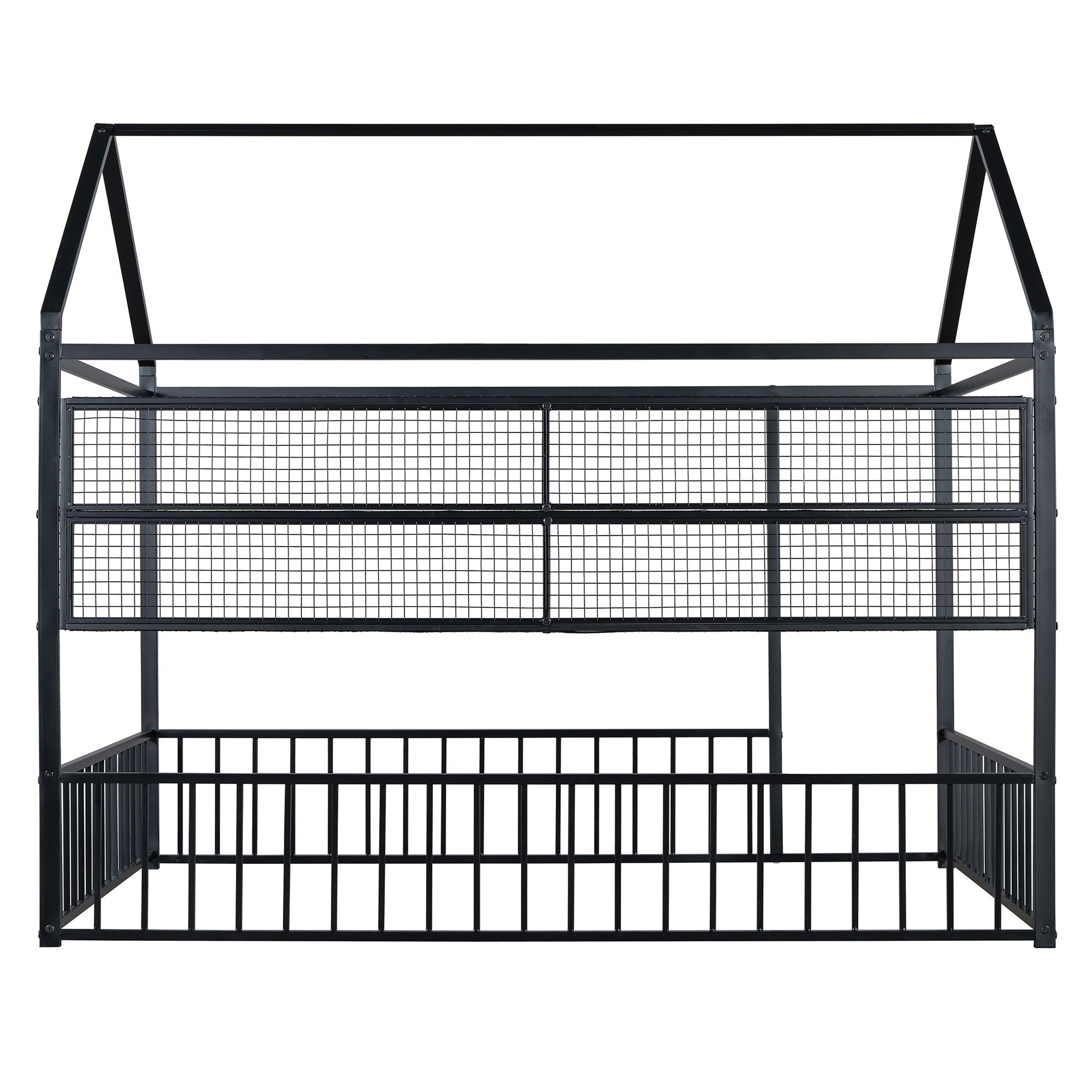 House Frame With Fence And Shelves