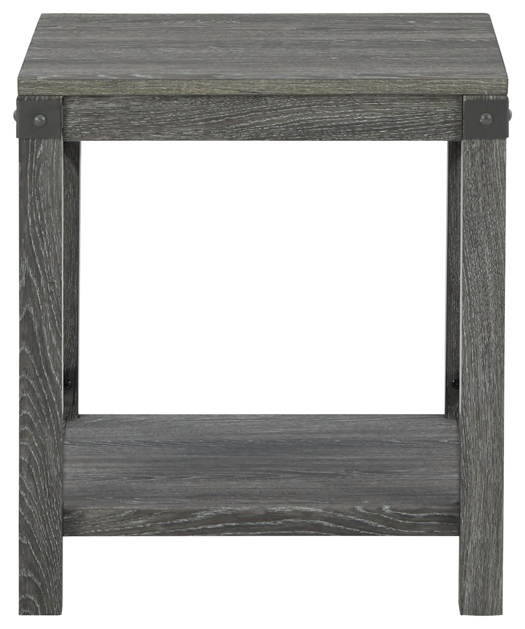 Ashley Furniture Freedan - Grayish Brown - Square End Table | Meri Furniture