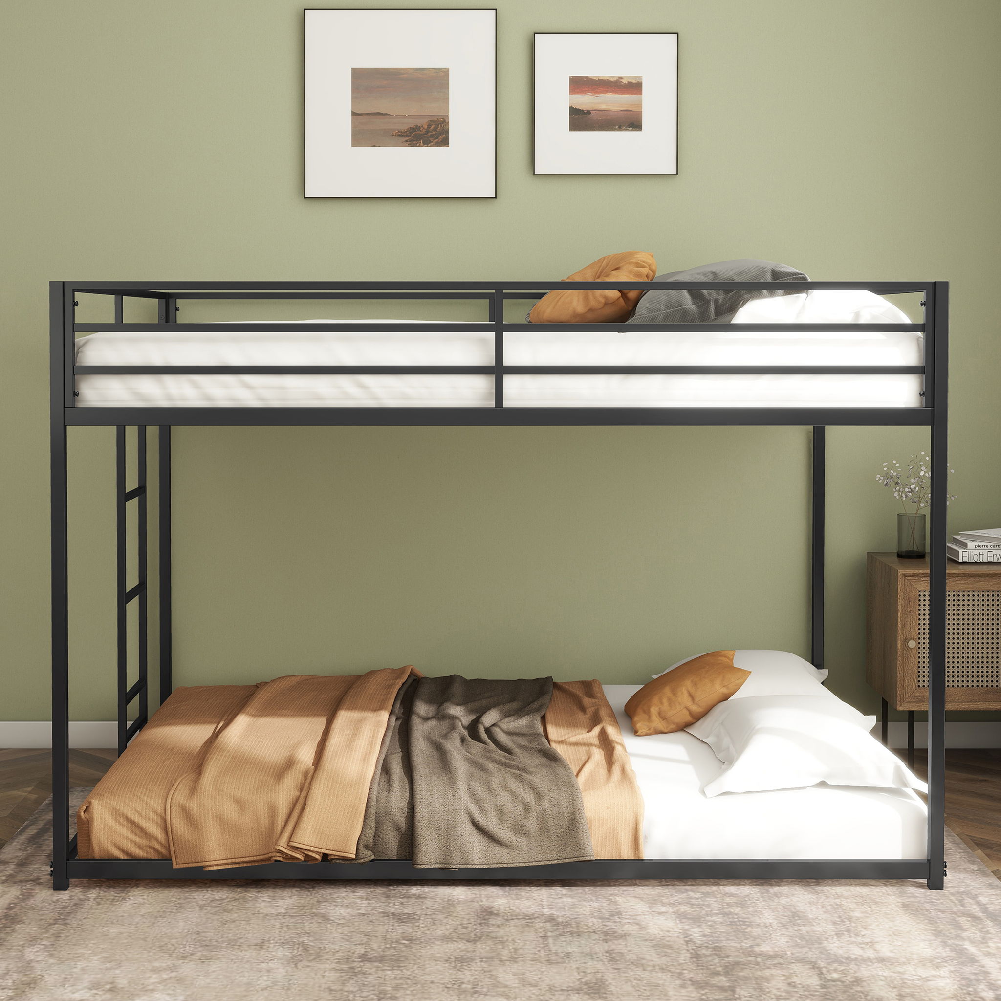 Adam - Full Over Full Bunk Bed - Black