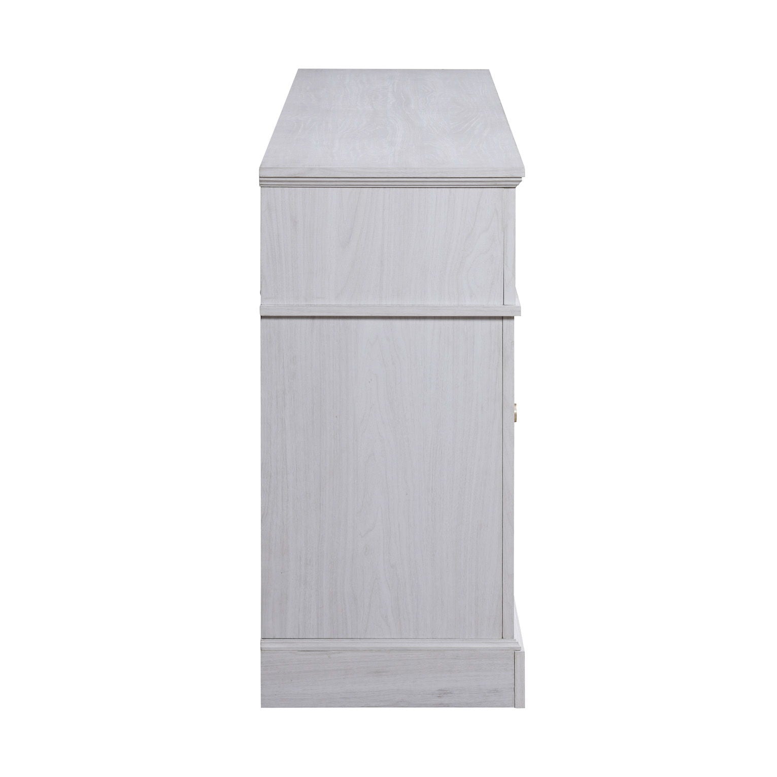 Terra - TV Stand Console With Fireplace - White Walnut