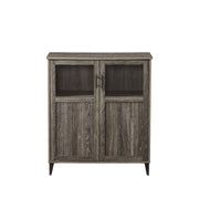 Modern Grooved Door Accent Cabinet
