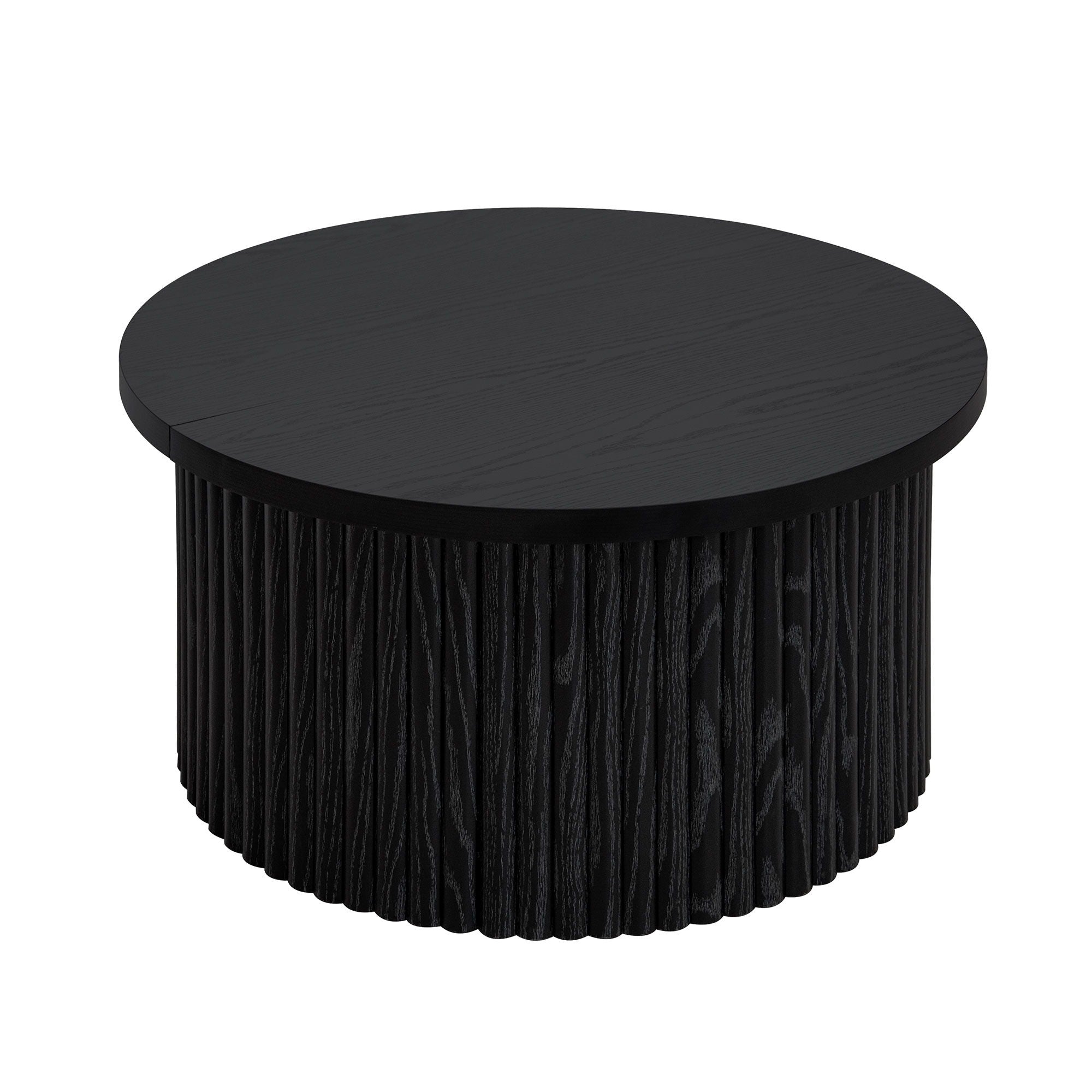 Coffee Table, Round Coffee Table, Modern Side Tables Accent End Table For Living Room, Apartment - Black