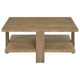 Coaster Fine Furniture Dawn - Square Engineered Wood Coffee Table - Mango Brown | Meri Furniture
