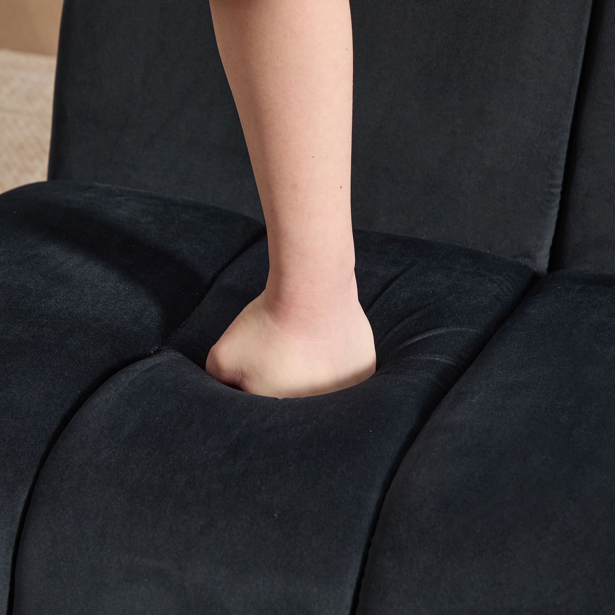 Upholstered Armless Chair For Living Room