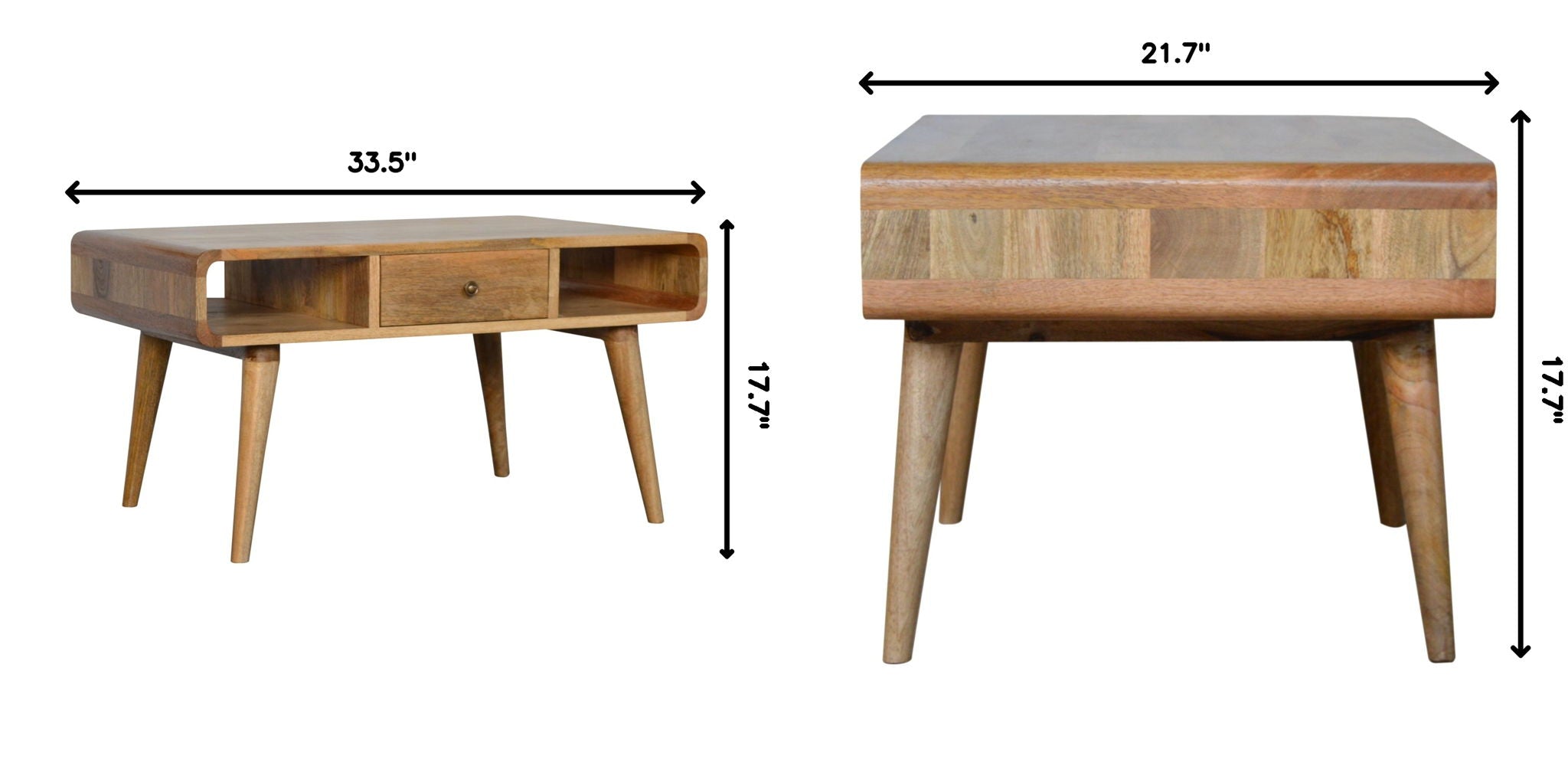 Curved Coffee Table - Oak