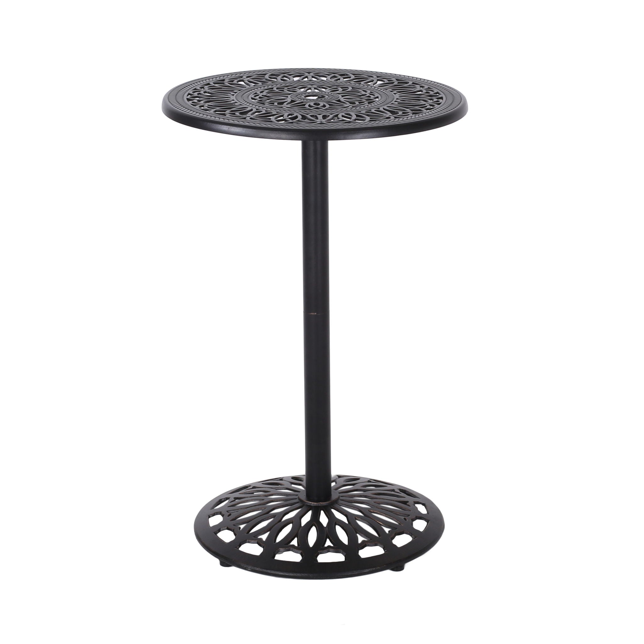 Phoebe - Outdoor Cast Bar Table - Black