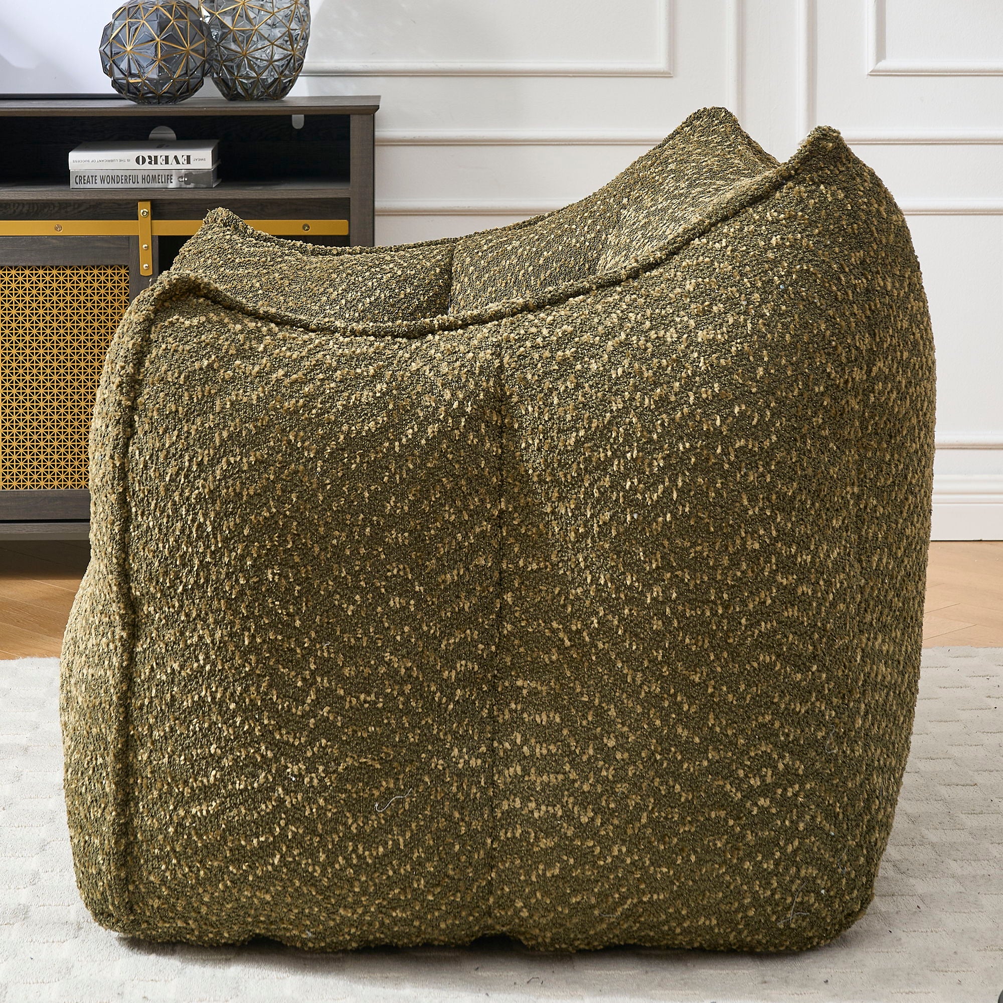 Comfortable Chenille Sofa Chairs With Highly Resilient Foam For Living Rooms And Bedrooms