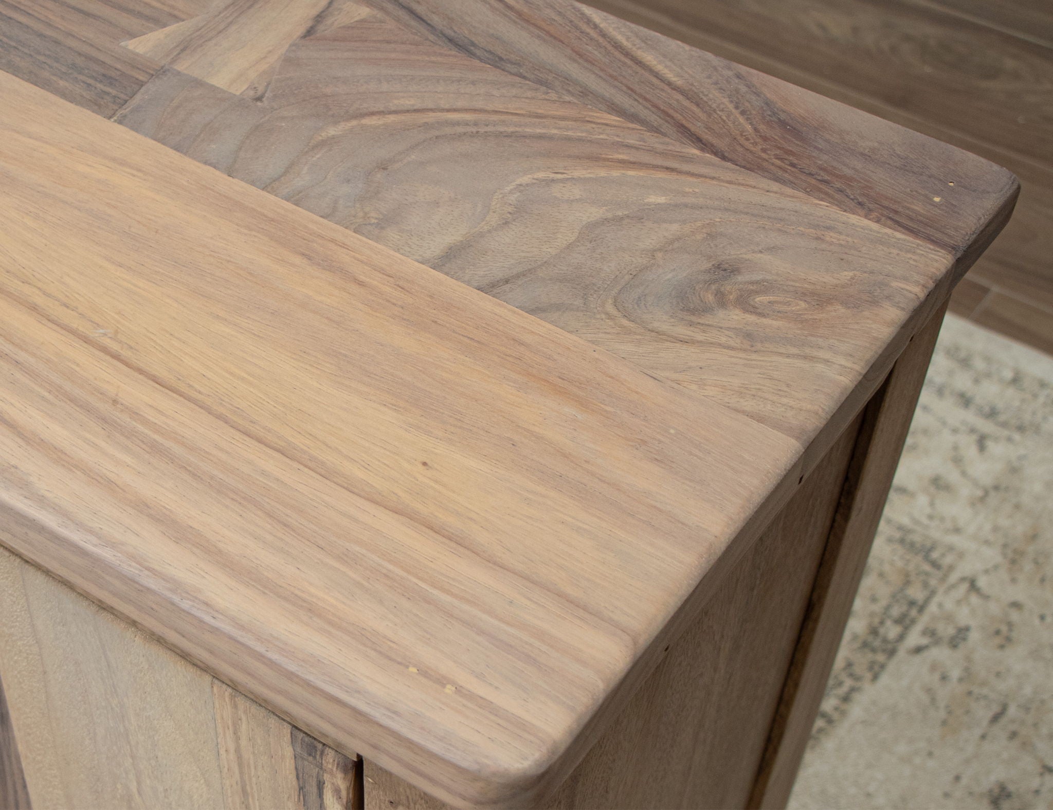 Natural Parota - Electric Fireplace - Brown Cappuccino