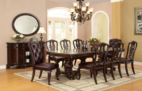 Furniture of America Bellagio - Dining Table With 2 Leaves - Brown Cherry | Meri Furniture