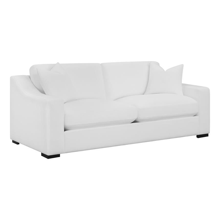 Coaster Fine Furniture Ashlyn - Upholstered Sloped Arm Sofa - White | Meri Furniture