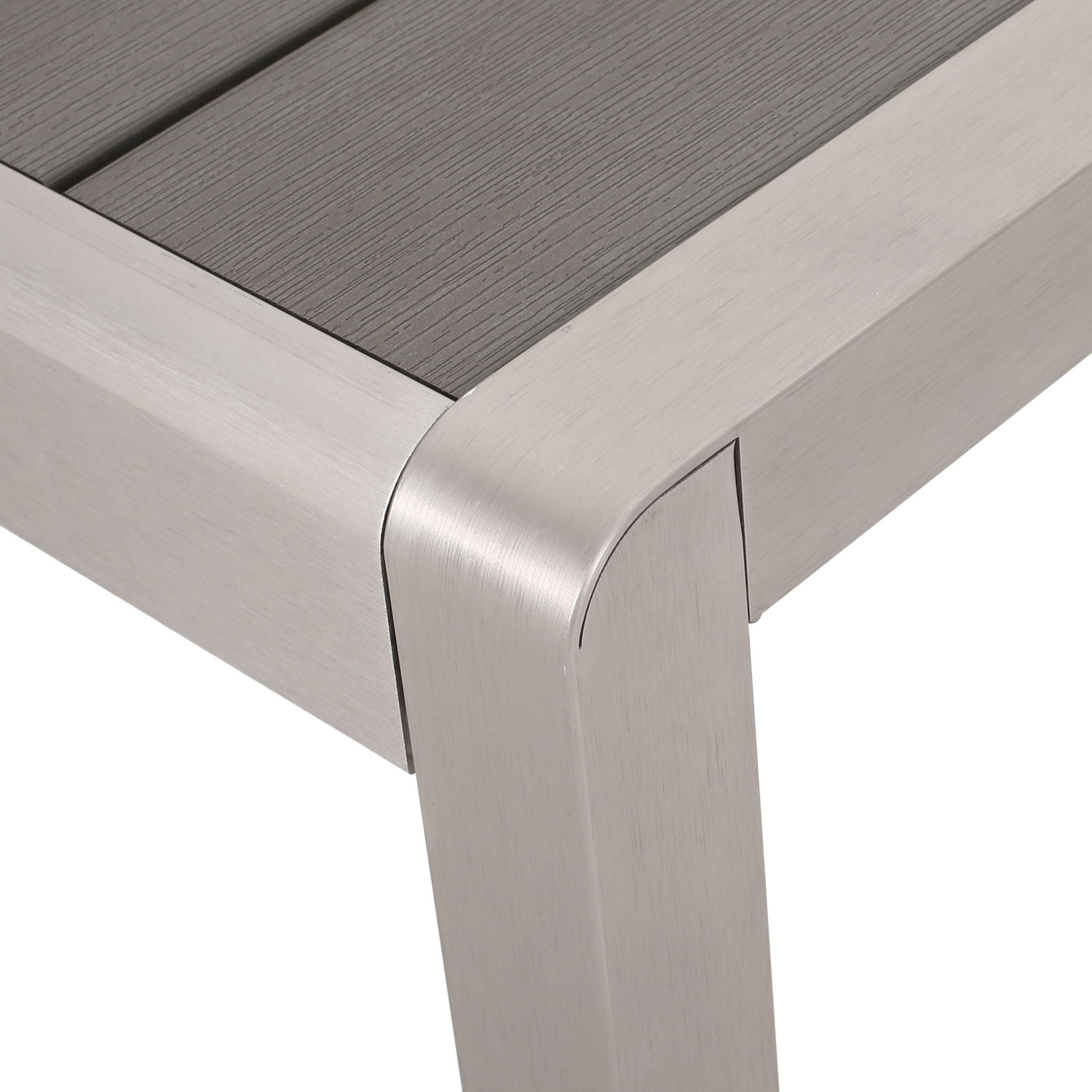 Outdoor Modern Aluminum Dining Bench, Durable And Elegant Design