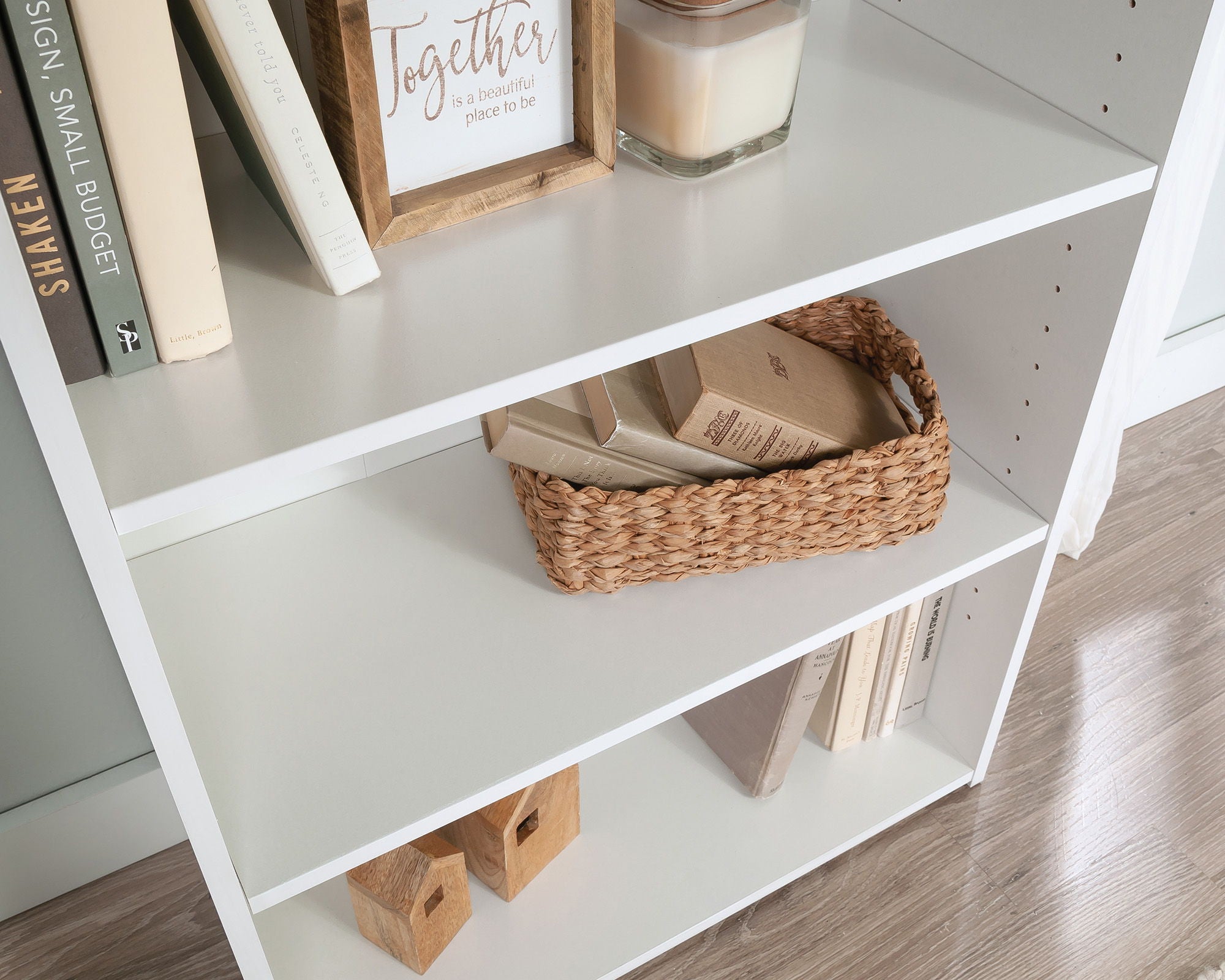 3-Shelf Bookcase Soft White