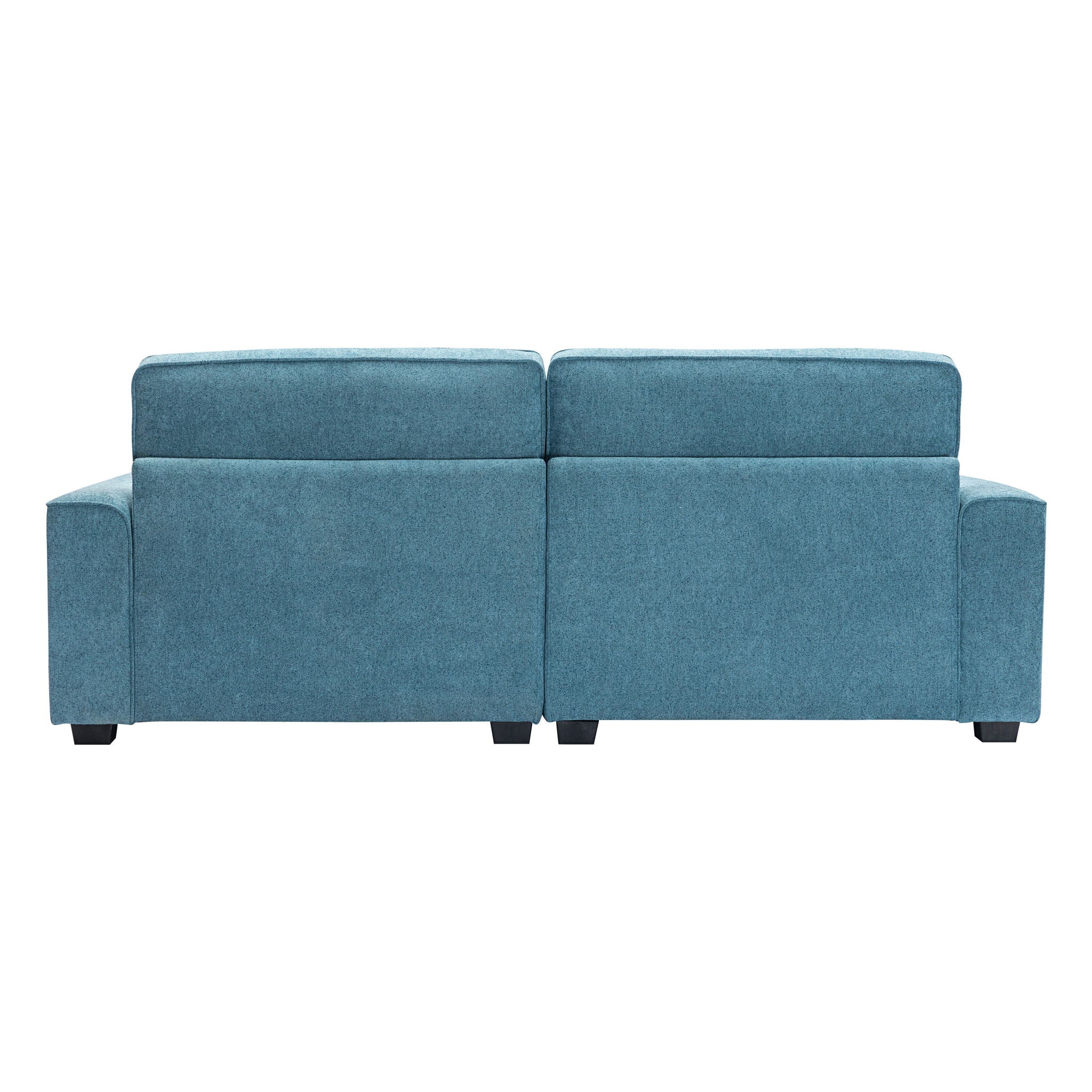 Modern Fabric Sofa With Plush Cushions, Sleek Arm Design