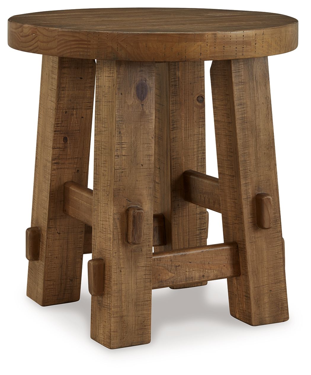 Signature Design by Ashley® Mackifeld - Warm Brown - Round End Table | Meri Furniture
