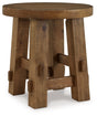 Signature Design by Ashley® Mackifeld - Warm Brown - Round End Table | Meri Furniture
