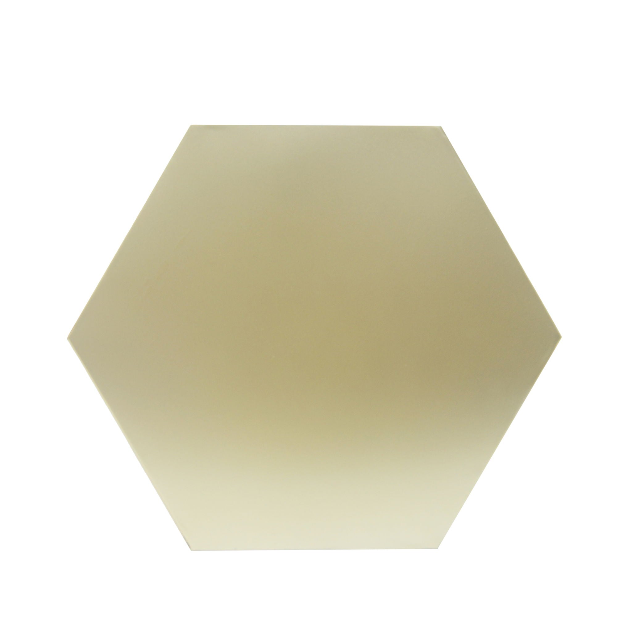 Modern Hexagon Side Table With Knockout Pit Texture - Gold