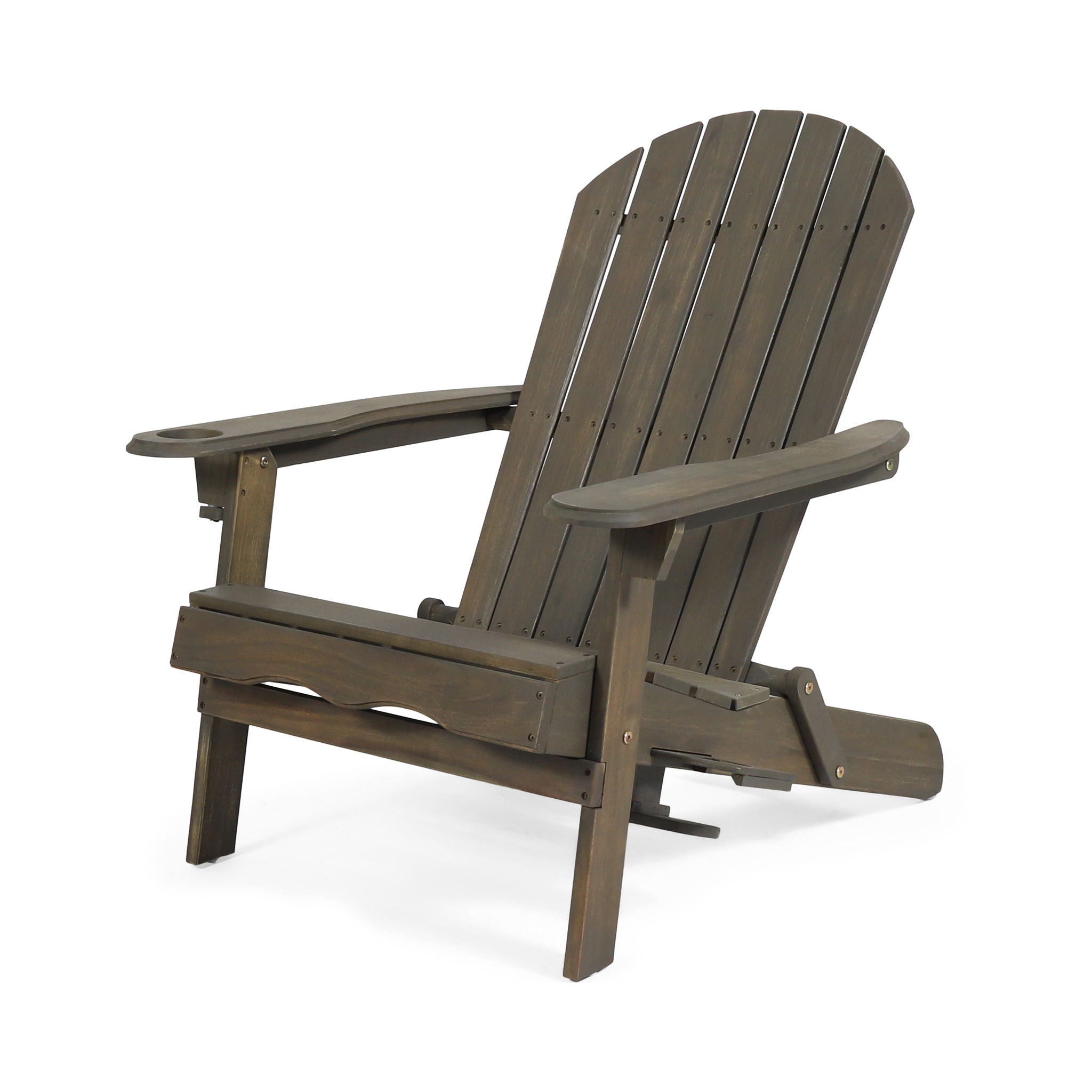 Zenithia - Outdoor Foldable Adirondack Chair With 2 Cup Holders