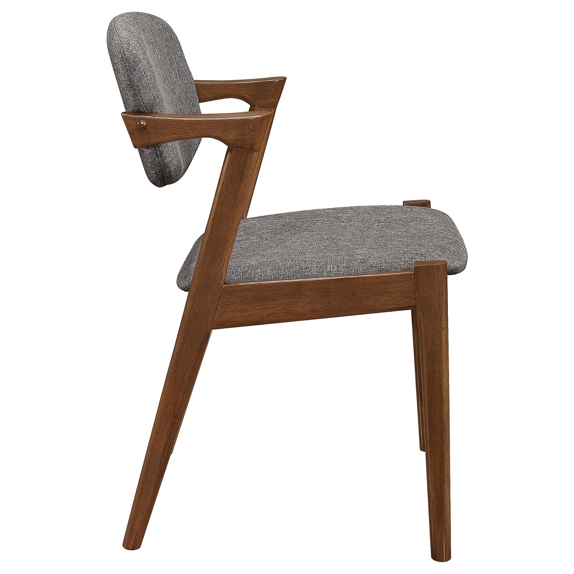 Modern Dining Chair And Zigzag Arm Design (Set of 2)