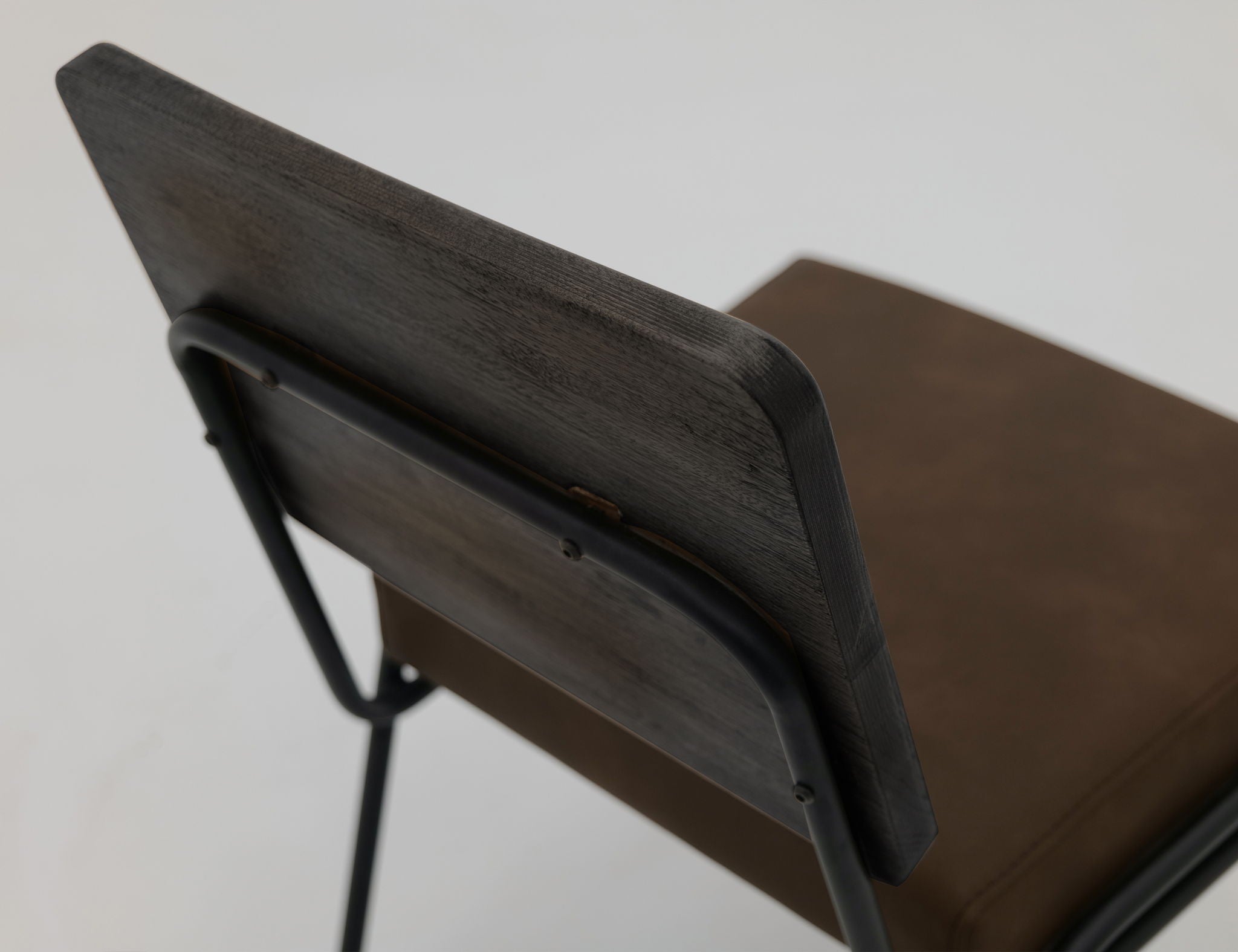 Balam - Upholstered Seat & Metal Base Chair (Set of 2) - Oil Black