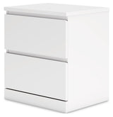 Onita - White - Two Drawer Night Stand