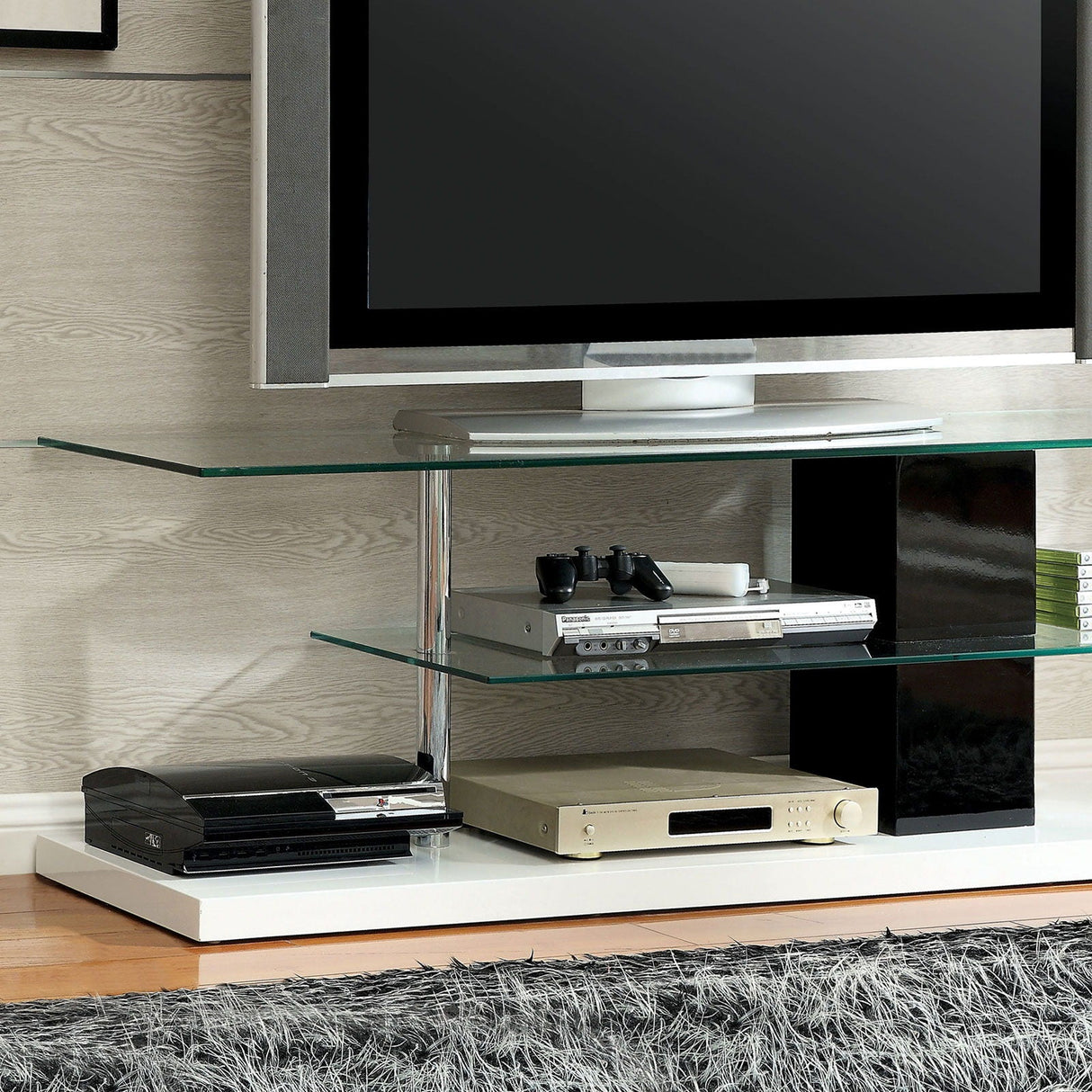 Neapoli - TV Console - Black / White