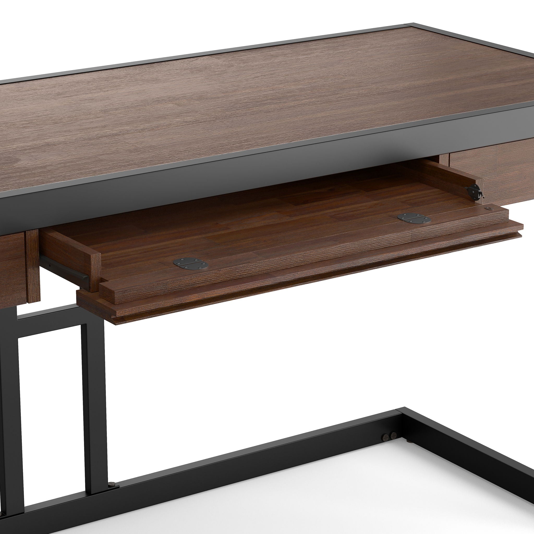 Erina - Desk - Distressed Charcoal Brown