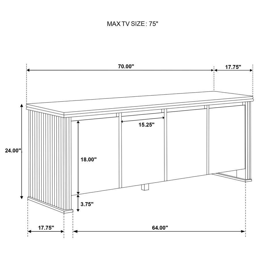 Adina - 70" TV Stand Media Console - Distressed Light Brown