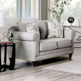 Furniture of America Kacey - Loveseat - Light Gray /Powder Blue / Pale Plum | Meri Furniture