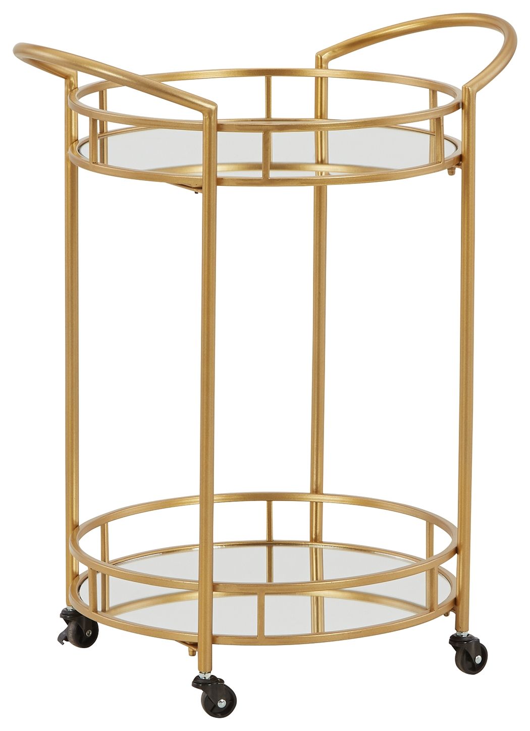 Ashley Furniture Wynora - Gold - Bar Cart | Meri Furniture