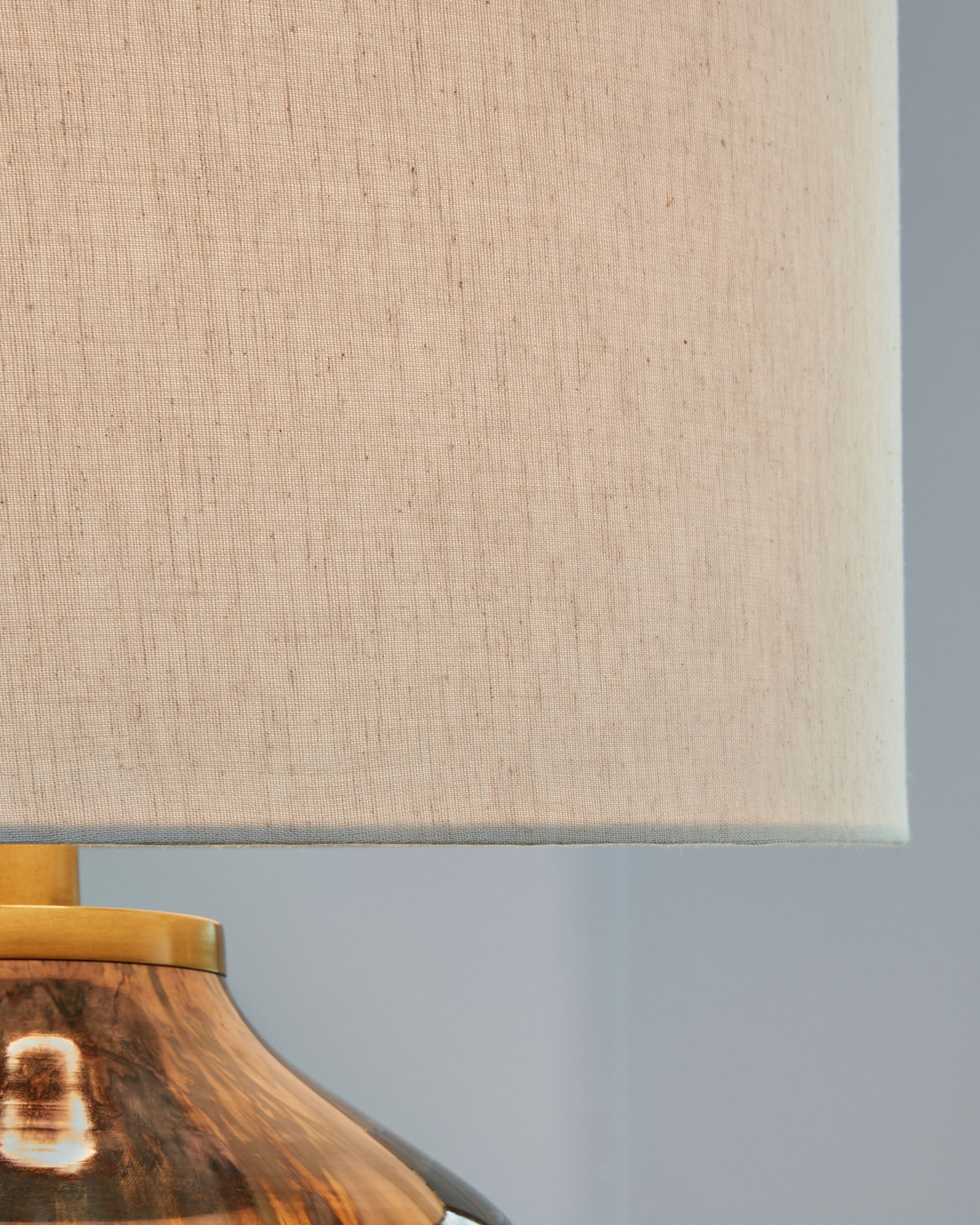Signature Design by Ashley® Jadstow - Black / Silver Finish - Glass Table Lamp | Meri Furniture