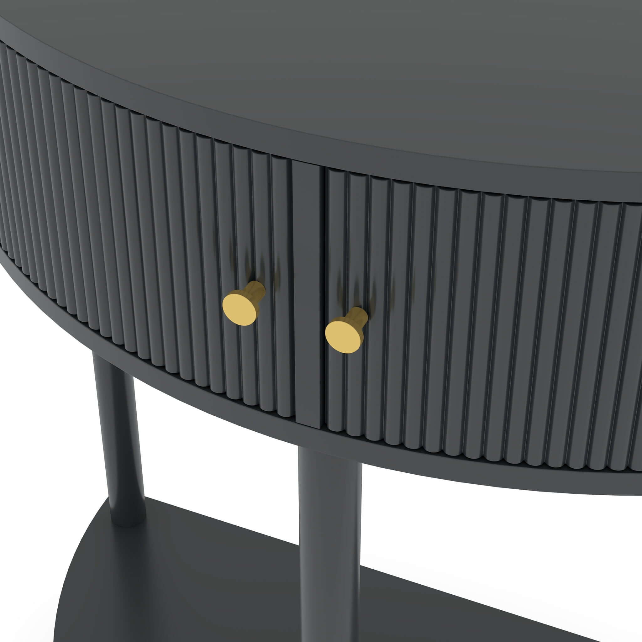 Demi Lune - Console Table With 2 Storage Drawers