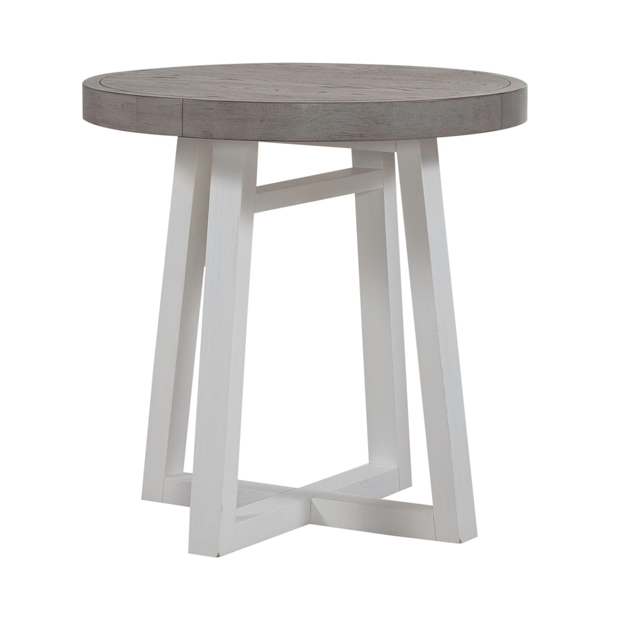 Liberty Furniture Palmetto Heights - Round End Table - White | Meri Furniture