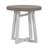 Liberty Furniture Palmetto Heights - Round End Table - White | Meri Furniture