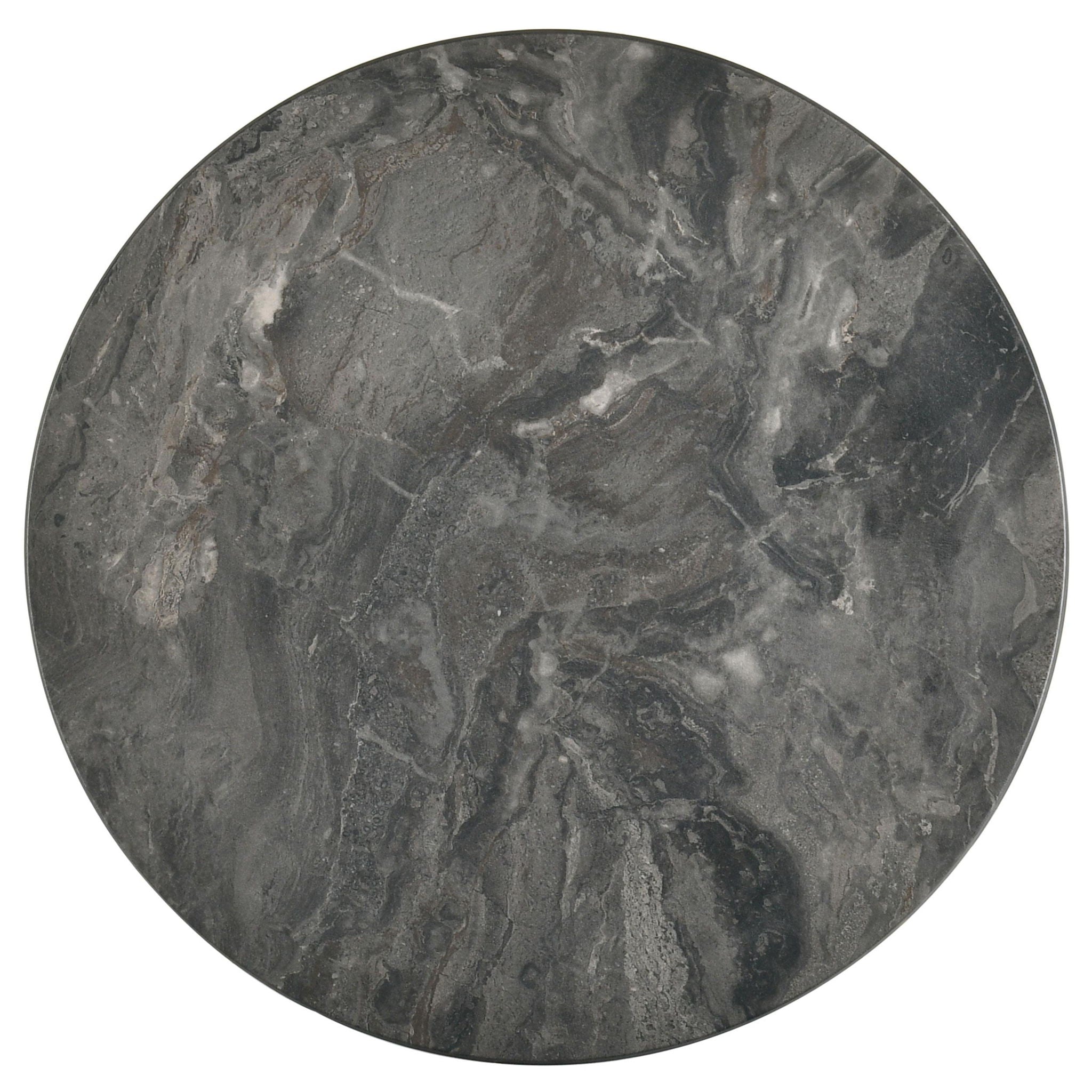 Bradley Round SmartTop End Side Table Smokey Grey and Brown