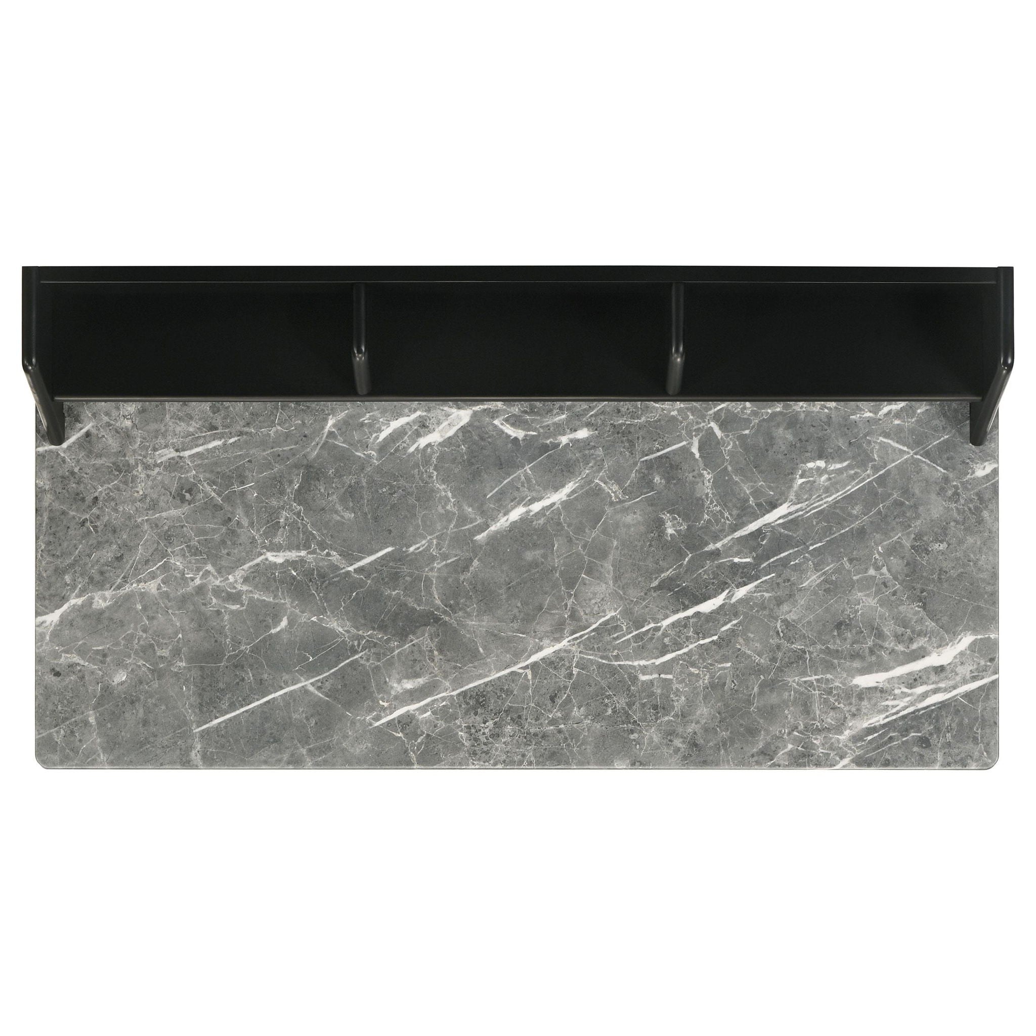 Besler 47-inch SmartTop Writing Desk with Shelf Grey Stone and Black