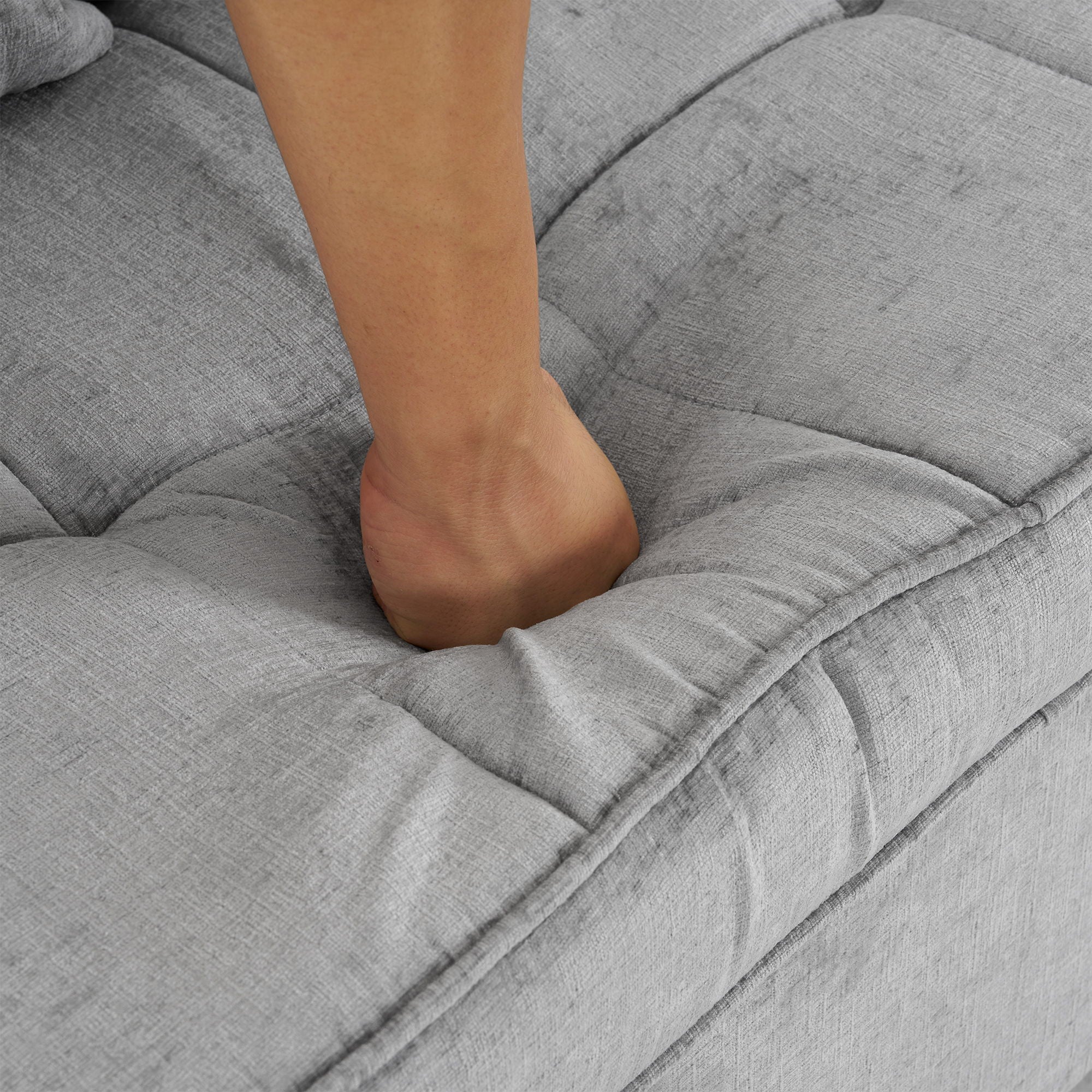 Pull-Out Sleeper Sofa With Reversible Backrest Cushion, Side Pockets, 2 USB Ports And A Phone Holder For Living Room