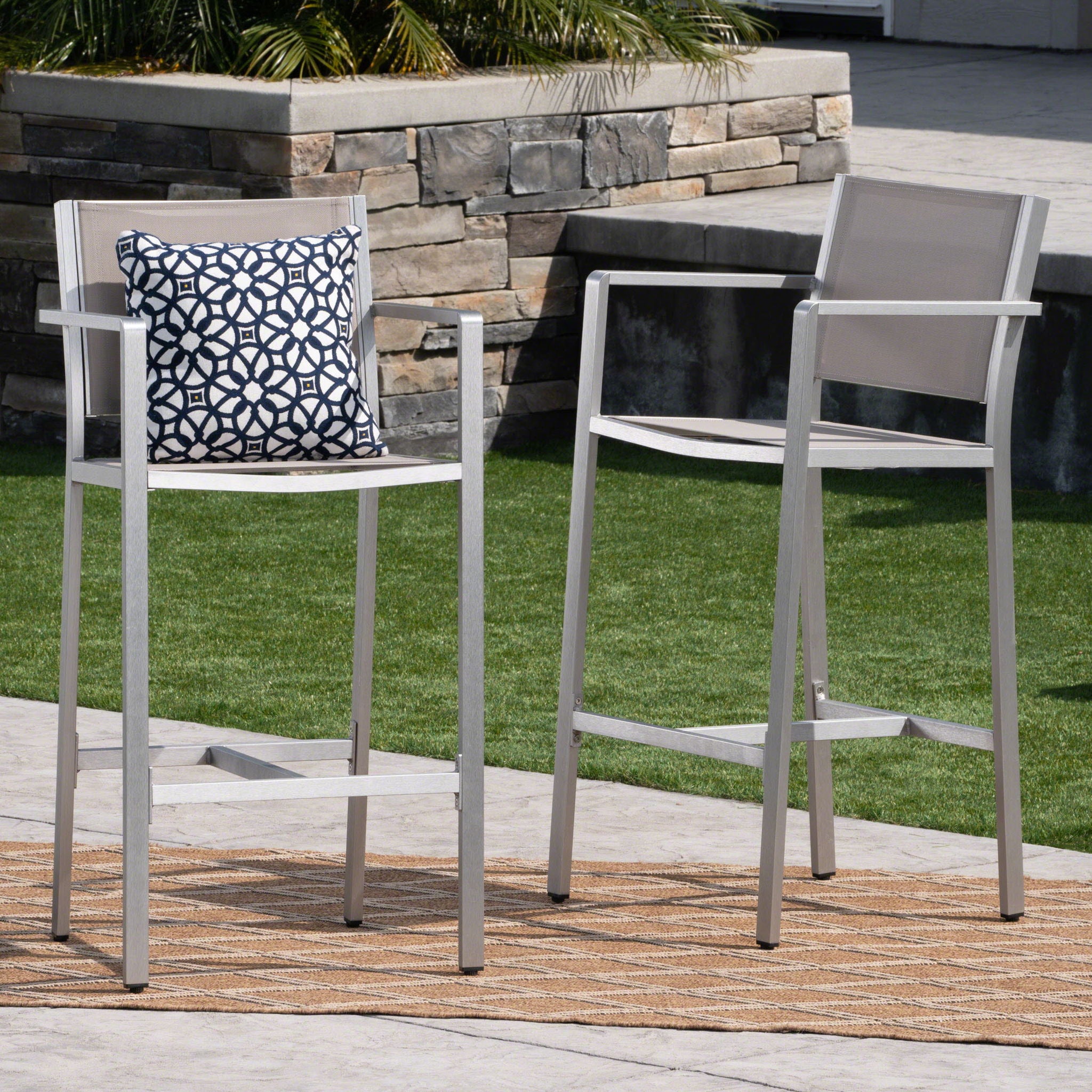Outdoor Rust Proof Aluminum Barstools (Set of 2)