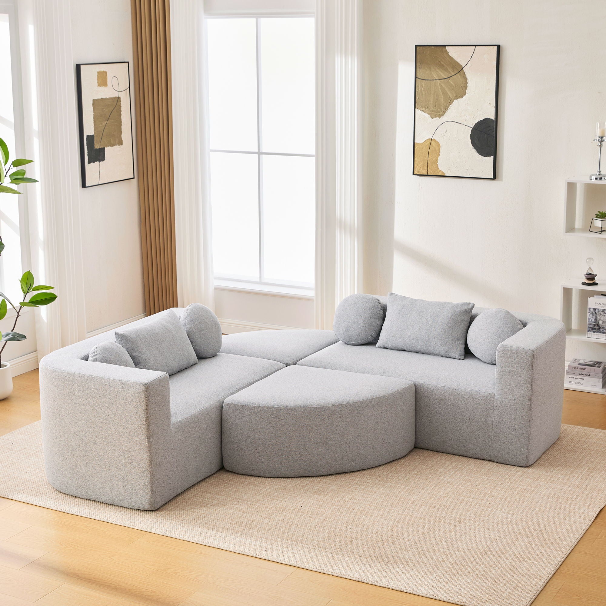 Boneless - Couch Modular Sectional Sofa With Deep Seating And Curved Design