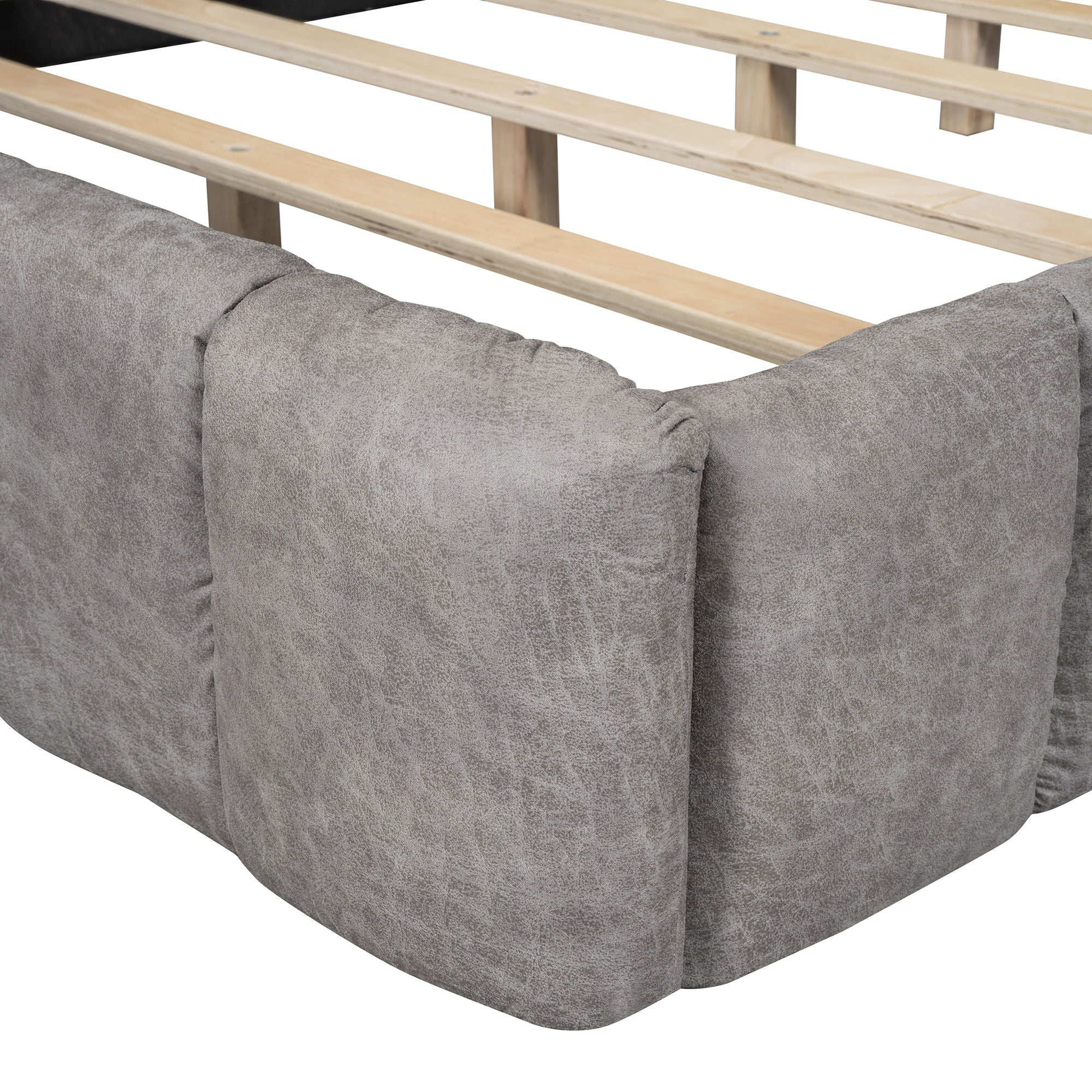 Elegant Design Upholstered Platform Bed