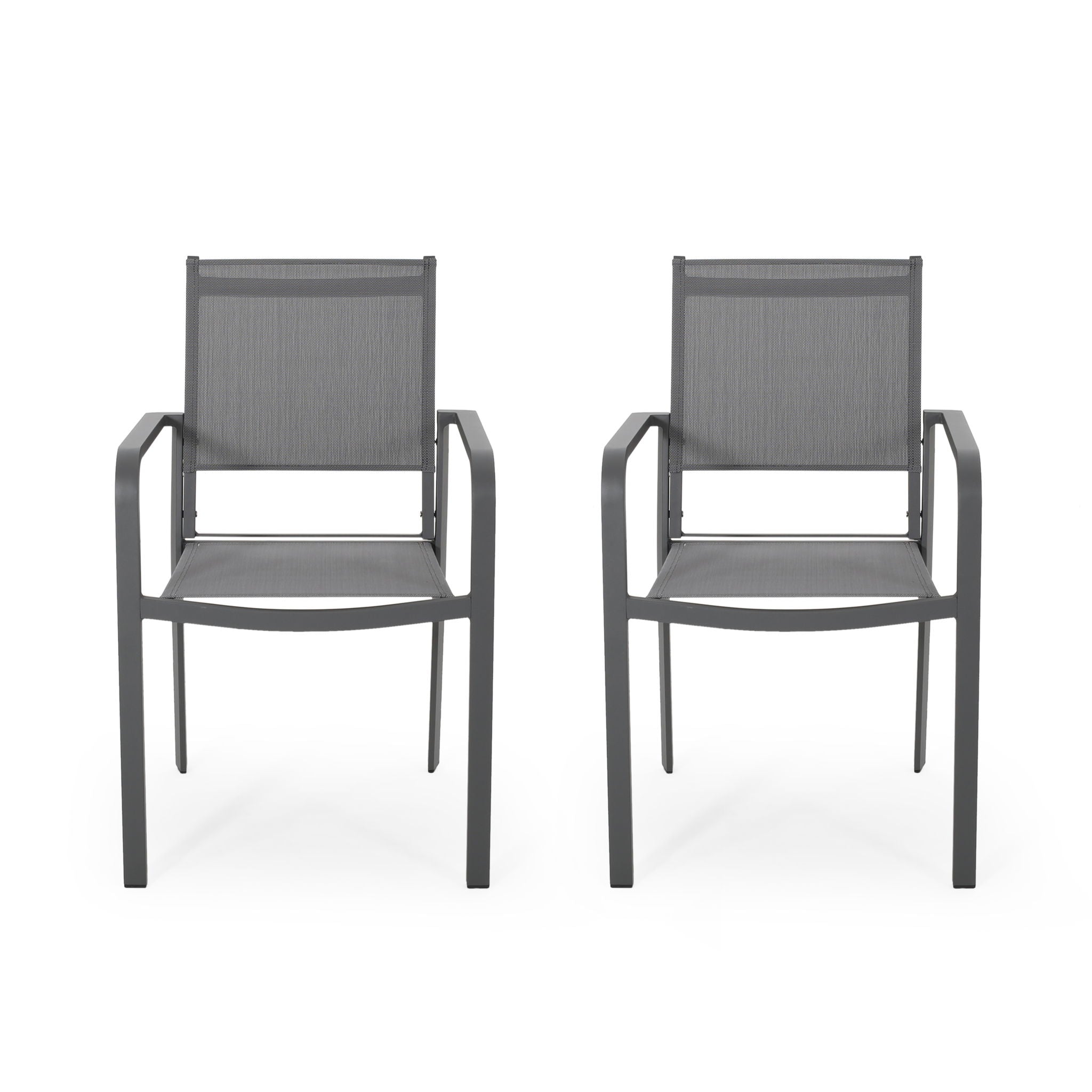 Waterfal - Outdoor Aluminum Dining Chair With Mesh Seat (Set of 2)