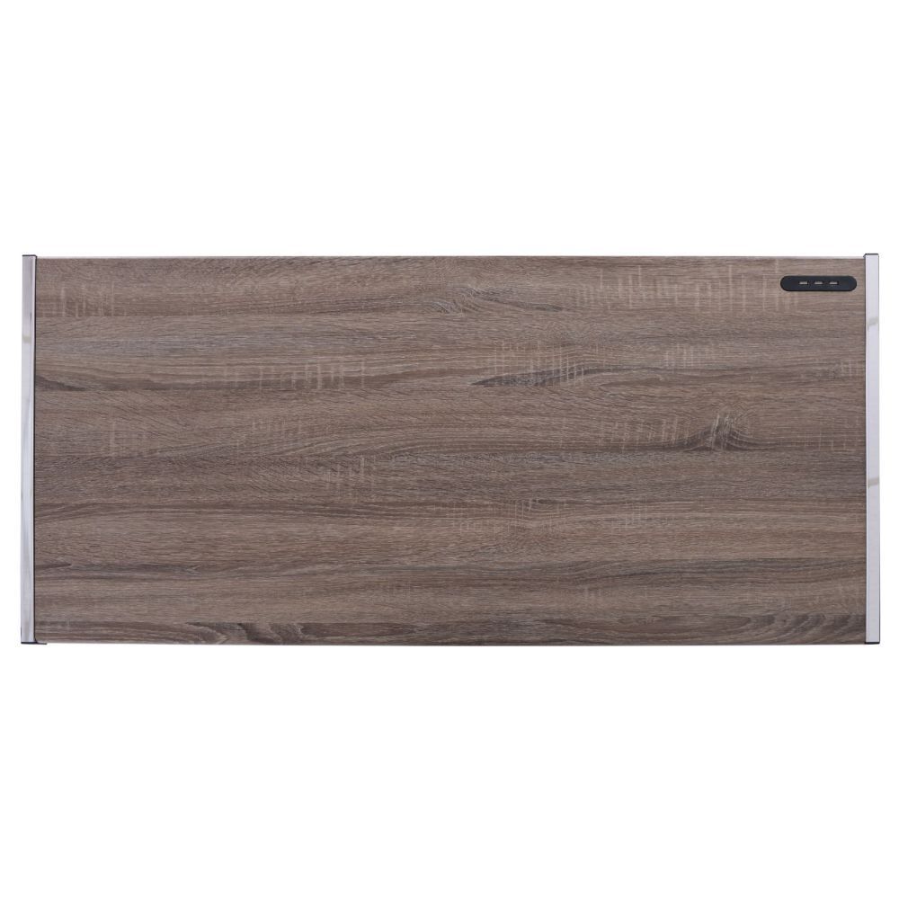 ACME Finis - Desk - Weathered Oak & Chrome | Meri Furniture